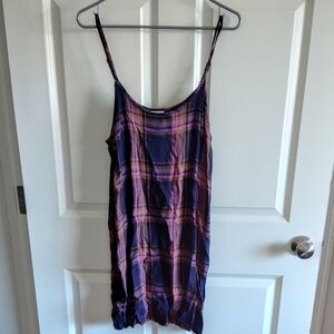 Mossimo Supply Co. Purple and Yellow Plaid Shirt
